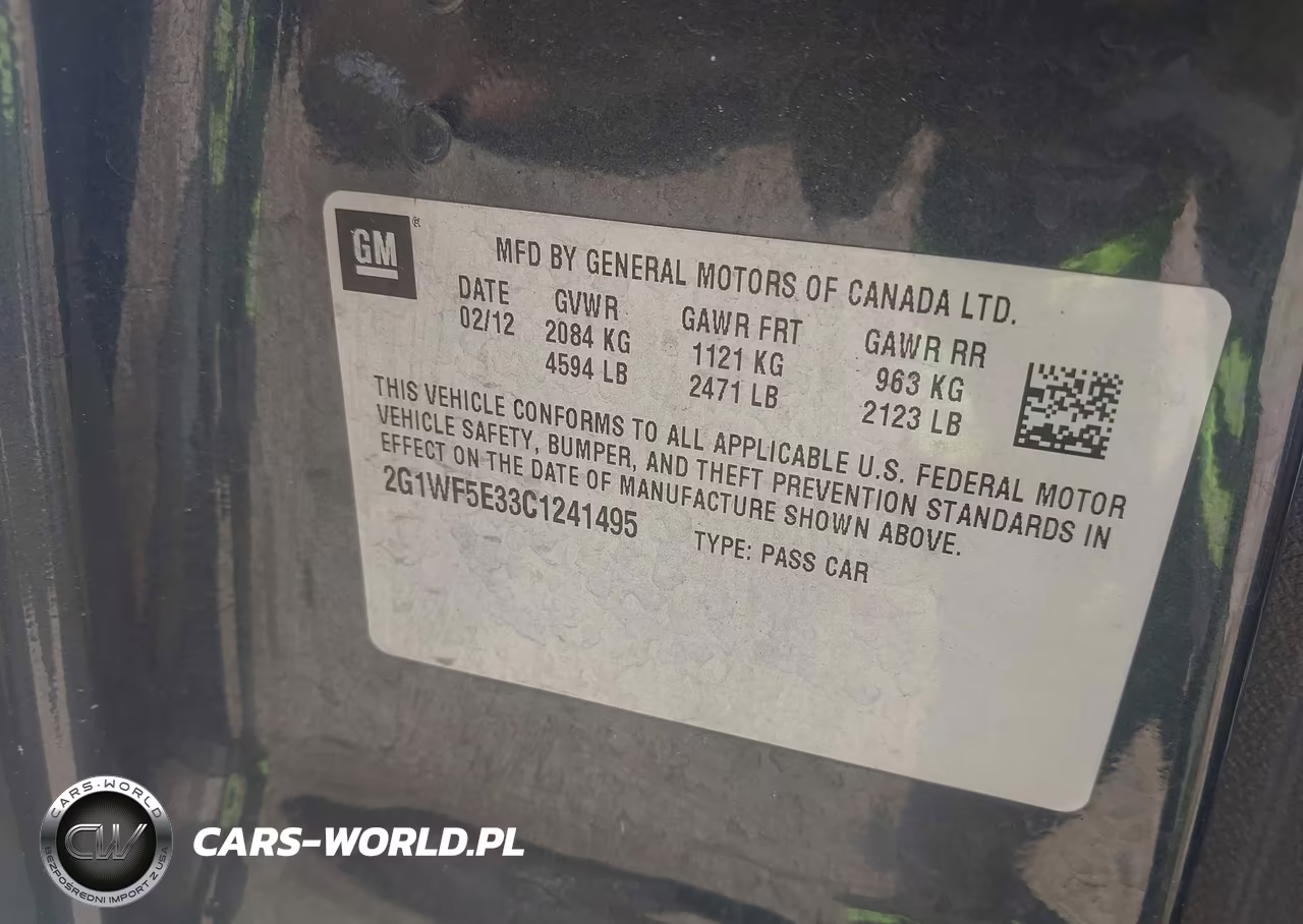 2012 Chevrolet Impala Ls VIN:2G1WF5E33C1241495 - 9