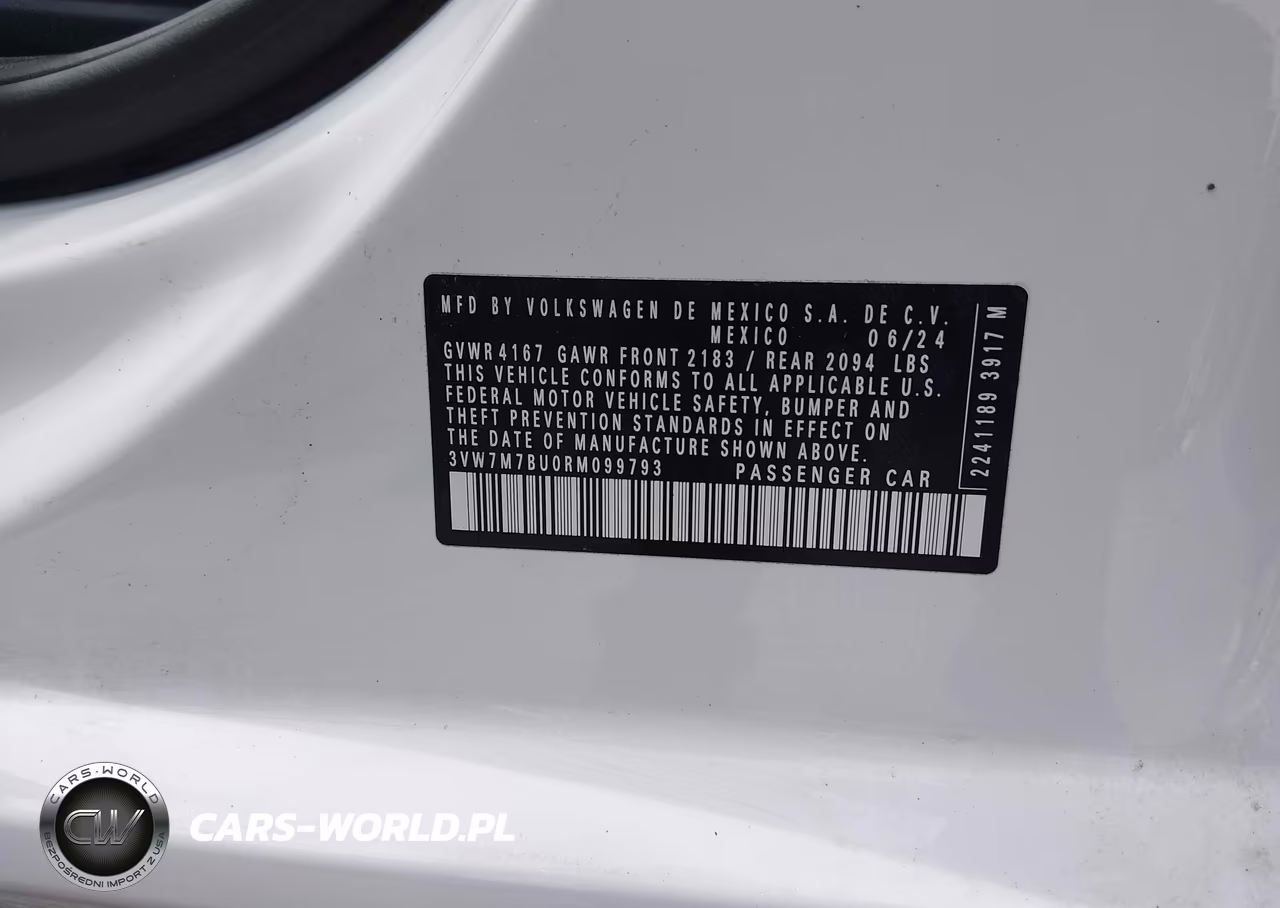 2024 Volkswagen Jetta 1.5T Se VIN:3VW7M7BU0RM099793 - 9
