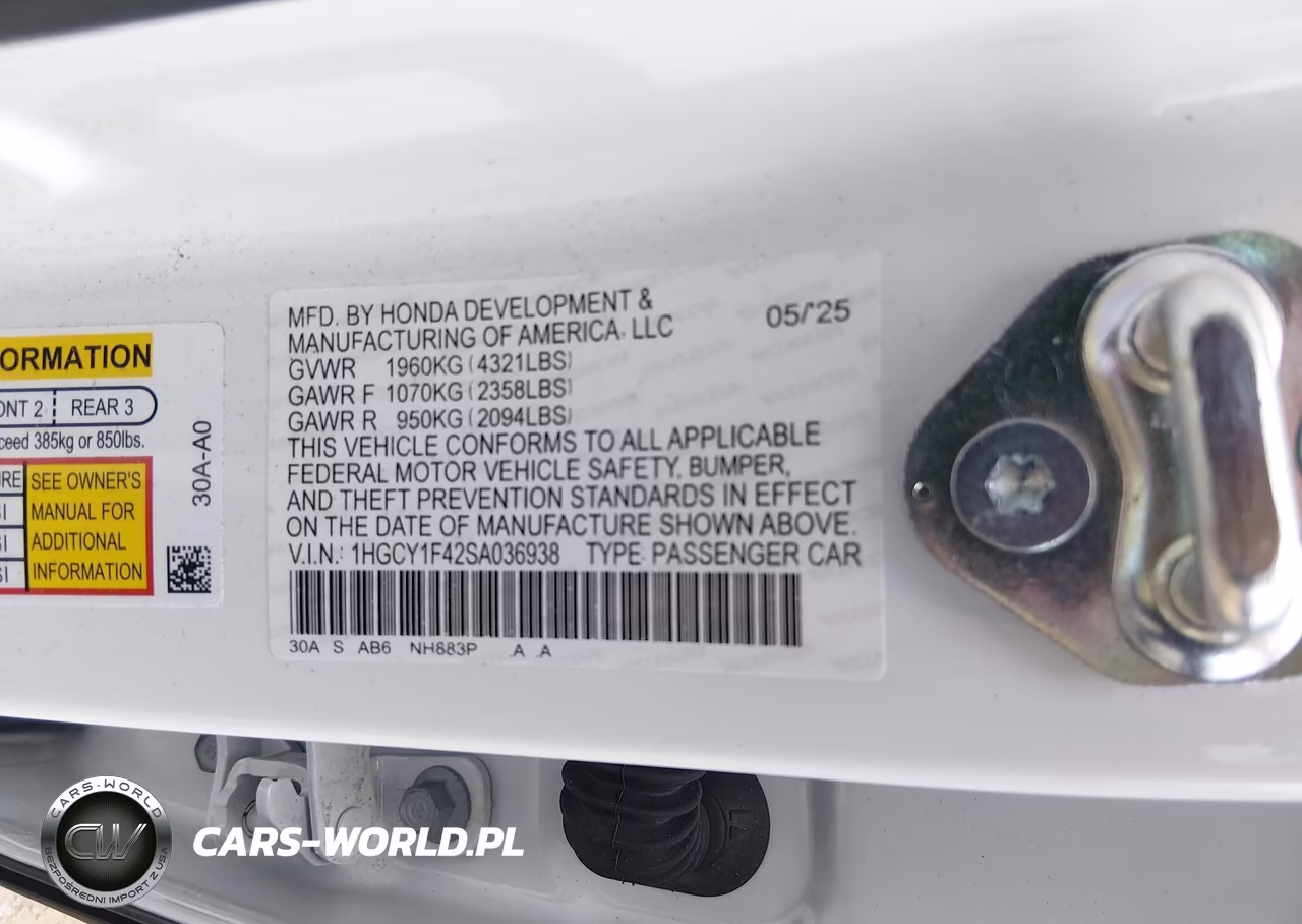 2025 Honda Accord Se VIN:1HGCY1F42SA036938 - 9