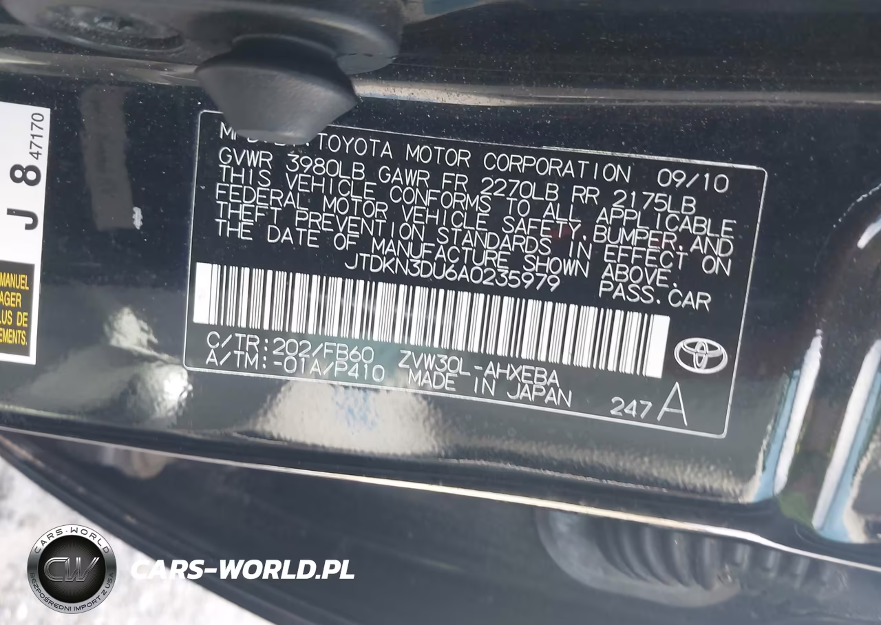 2010 Toyota Prius Iii VIN:JTDKN3DU6A0235979 - 9