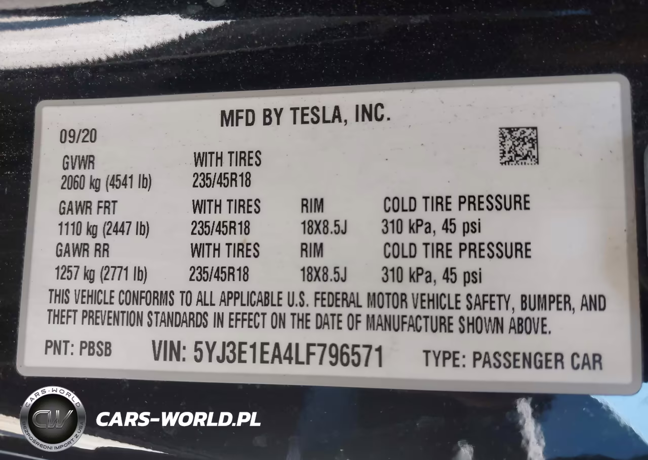 2020 Tesla Model 3 Standard Range Plus Rear-Wheel Drive-Standard Range Rear-Wheel Drive VIN:5YJ3E1EA4LF796571 - 9