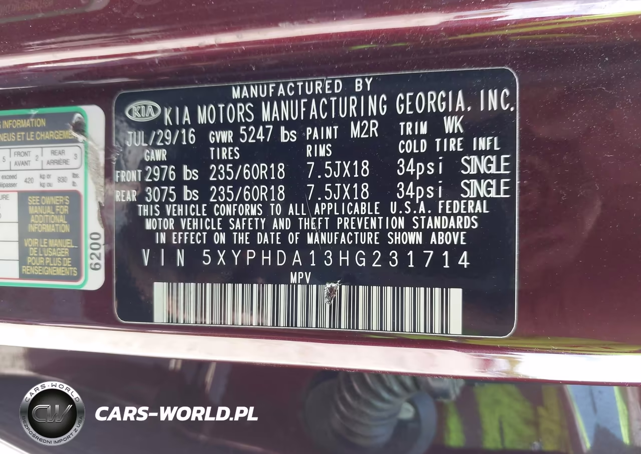 2017 Kia Sorento 2.0T Ex VIN:5XYPHDA13HG231714 - 9