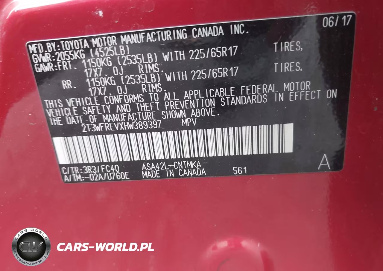 2017 Toyota Rav4 Xle VIN:2T3WFREVXHW389397 - 9