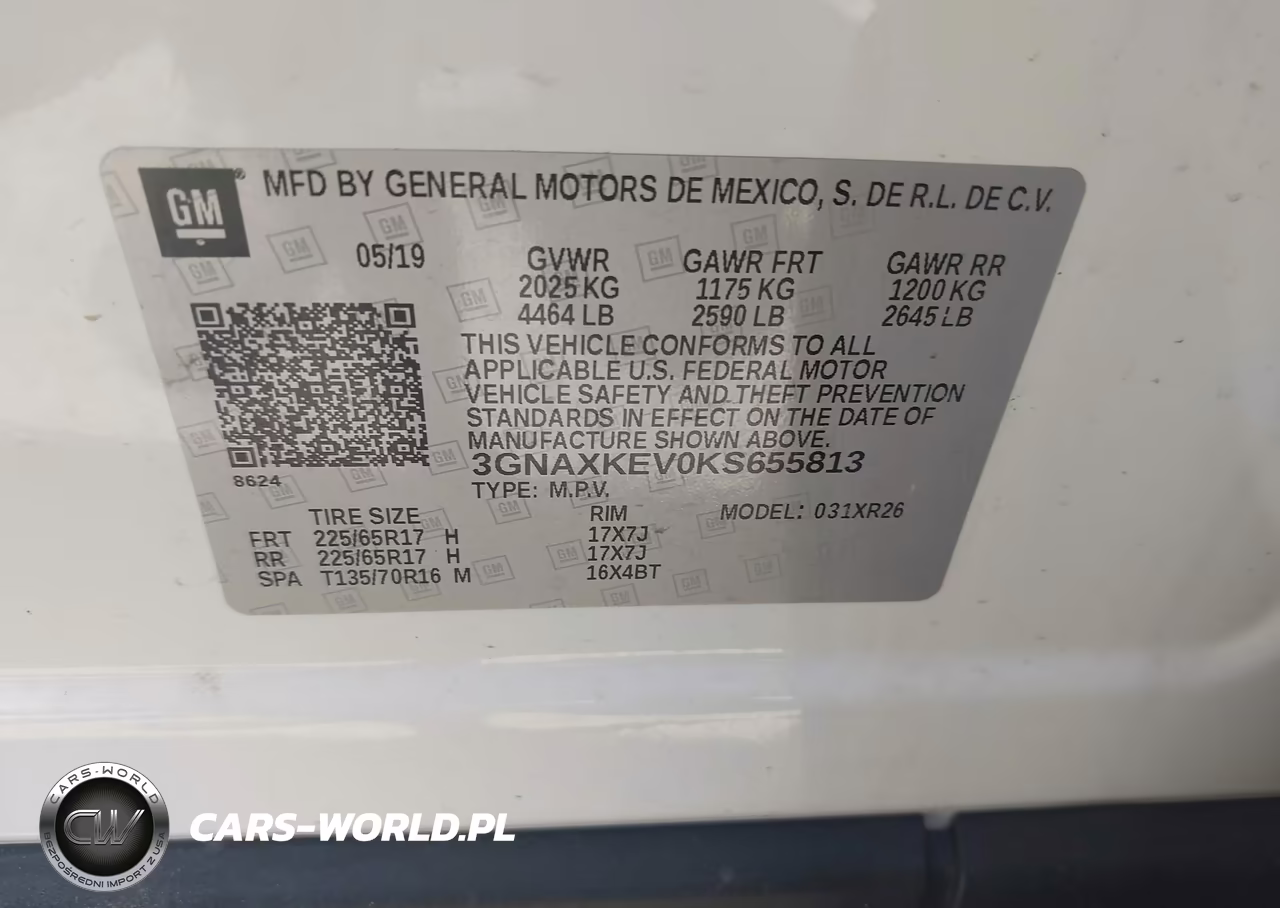 2019 Chevrolet Equinox Lt VIN:3GNAXKEV0KS655813 - 9