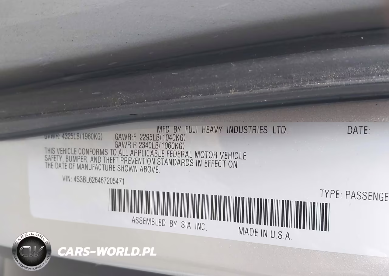 2006 Subaru Legacy 2.5I-2.5I Limited VIN:4S3BL626467205471 - 9