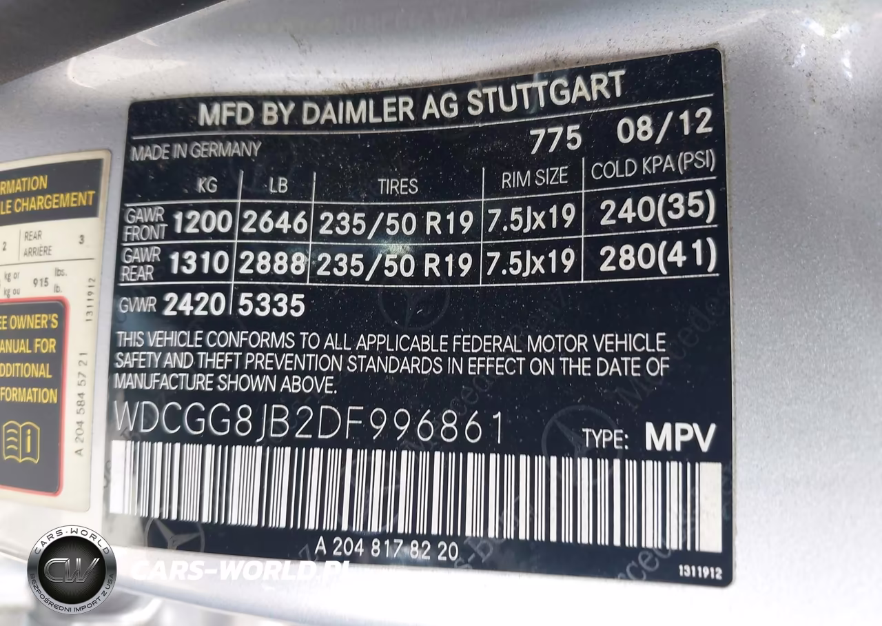 2013 Mercedes-Benz Glk 350 4Matic VIN:WDCGG8JB2DF996861 - 9