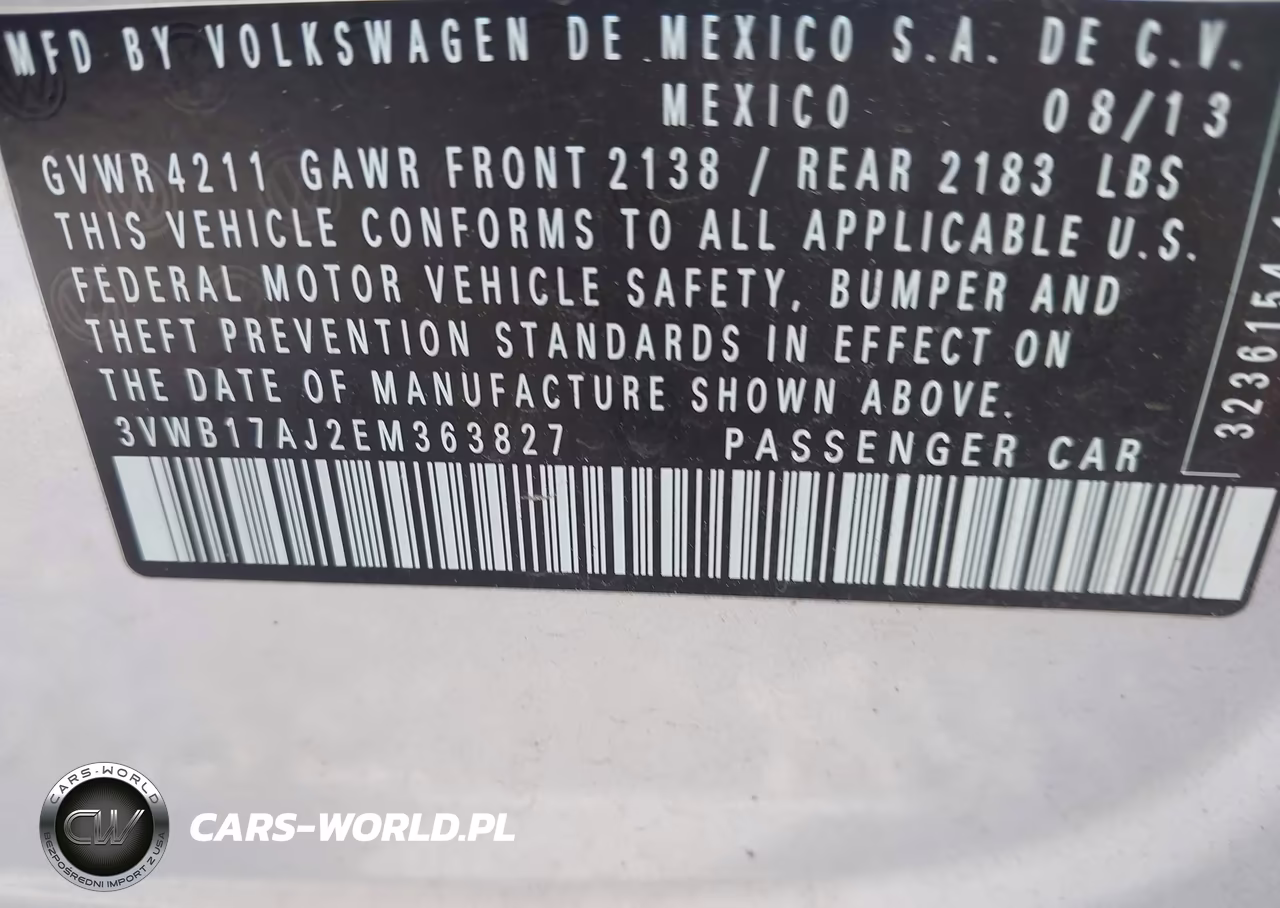 2014 Volkswagen Jetta 1.8T Se VIN:3VWB17AJ2EM363827 - 9