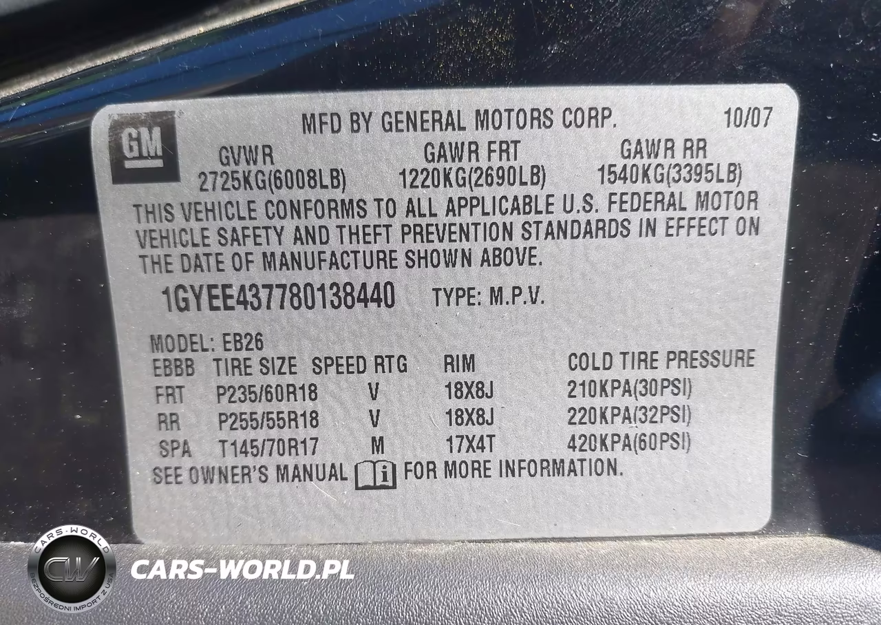2008 Cadillac Srx V6 VIN:1GYEE437780138440 - 9