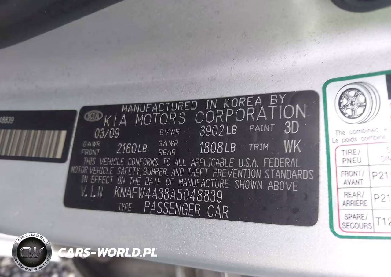 2010 Kia Forte Sx VIN:KNAFW4A38A5048839 - 9
