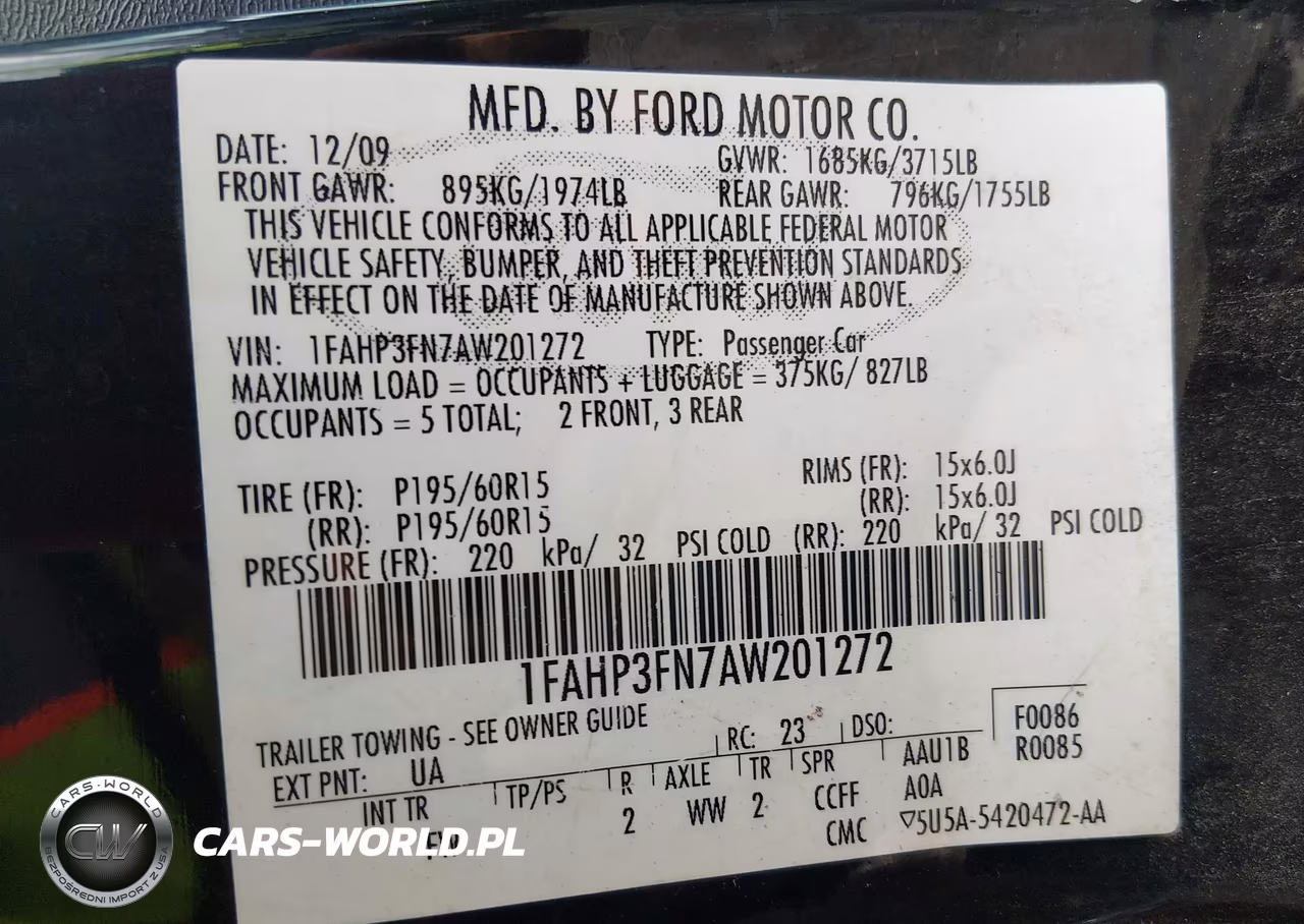 2010 Ford Focus Se VIN:1FAHP3FN7AW201272 - 9