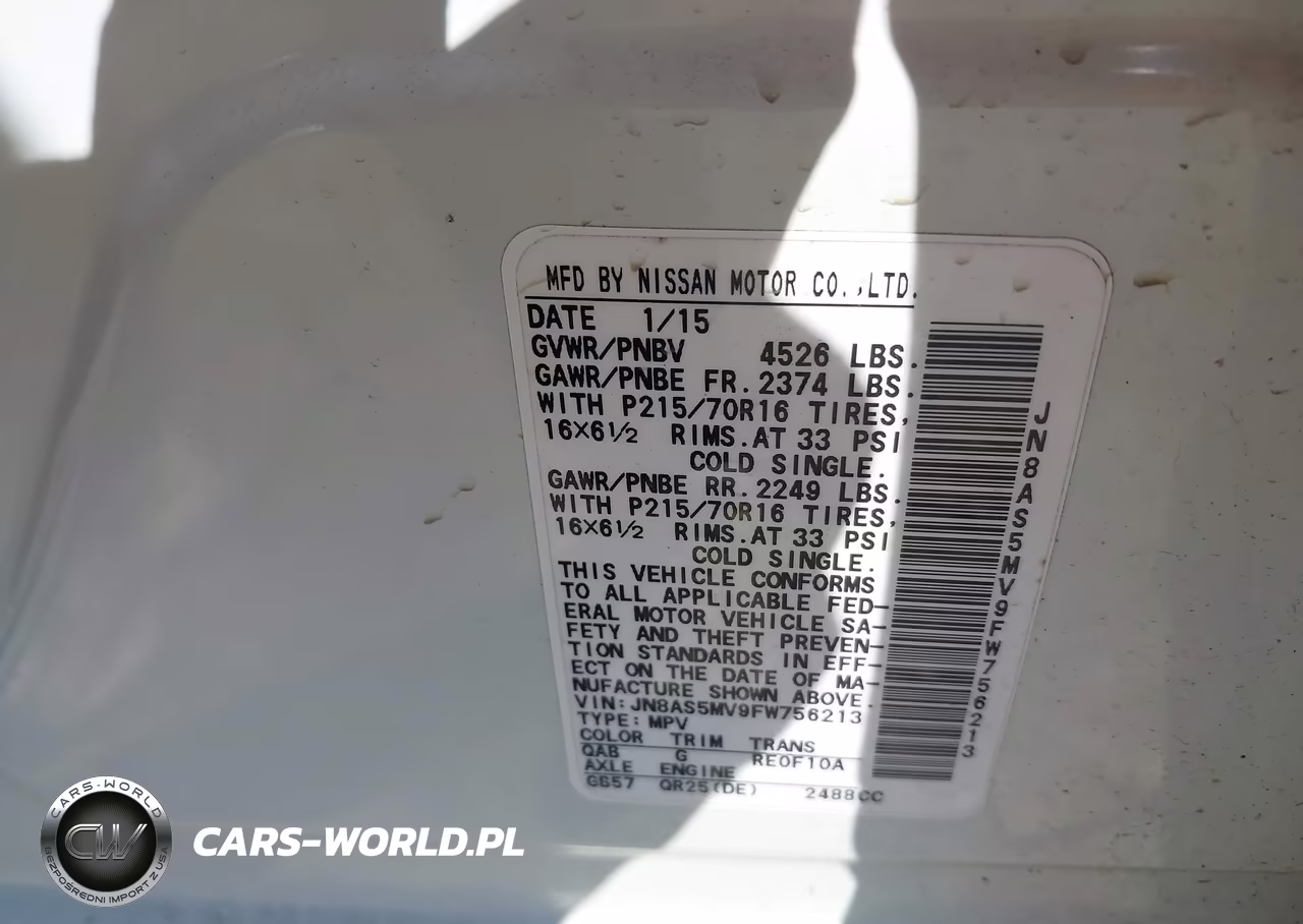 2015 Nissan Rogue Select S VIN:JN8AS5MV9FW756213 - 9