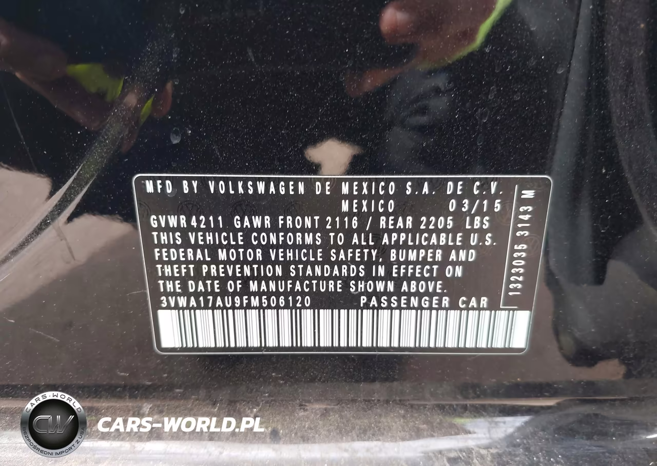 2015 Volkswagen Golf Sportwagen Tsi S 4-Door VIN:3VWA17AU9FM506120 - 9
