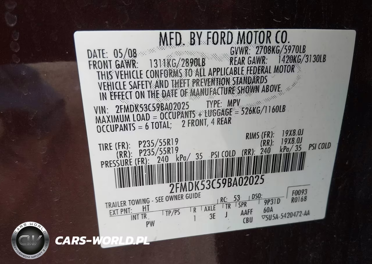 2009 Ford Flex Limited VIN:2FMDK53C59BA02025 - 9
