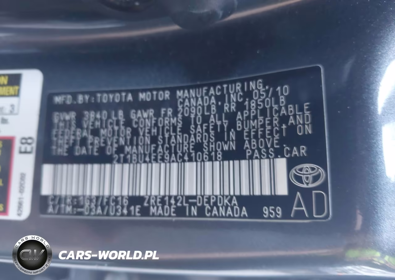 2010 Toyota Corolla S-Le-Xle VIN:2T1BU4EE9AC410618 - 9