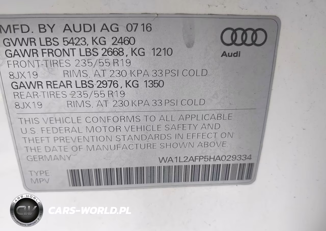 2017 Audi Q5 2.0T Premium VIN:WA1L2AFP5HA029334 - 9