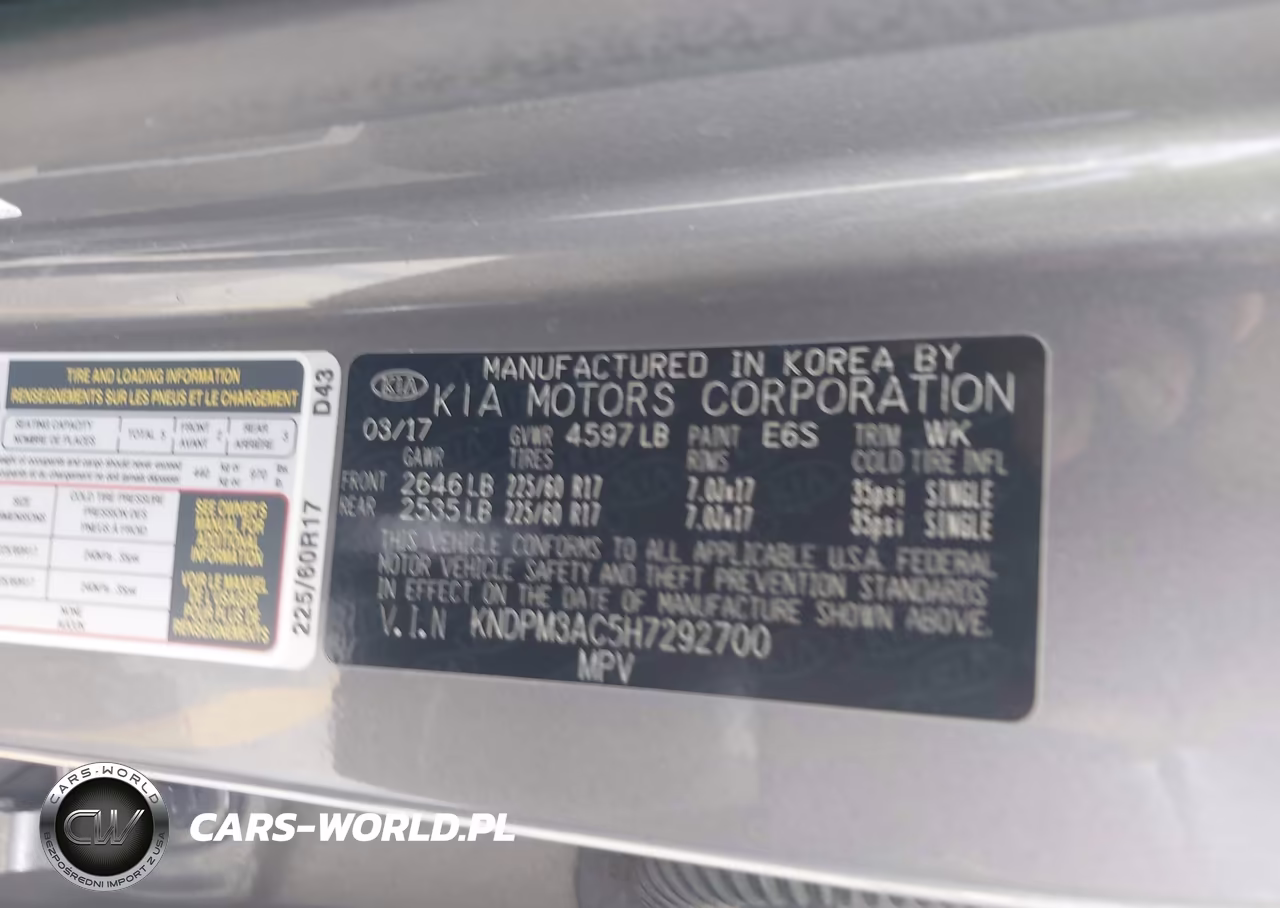 2017 Kia Sportage Lx VIN:KNDPM3AC5H7292700 - 9