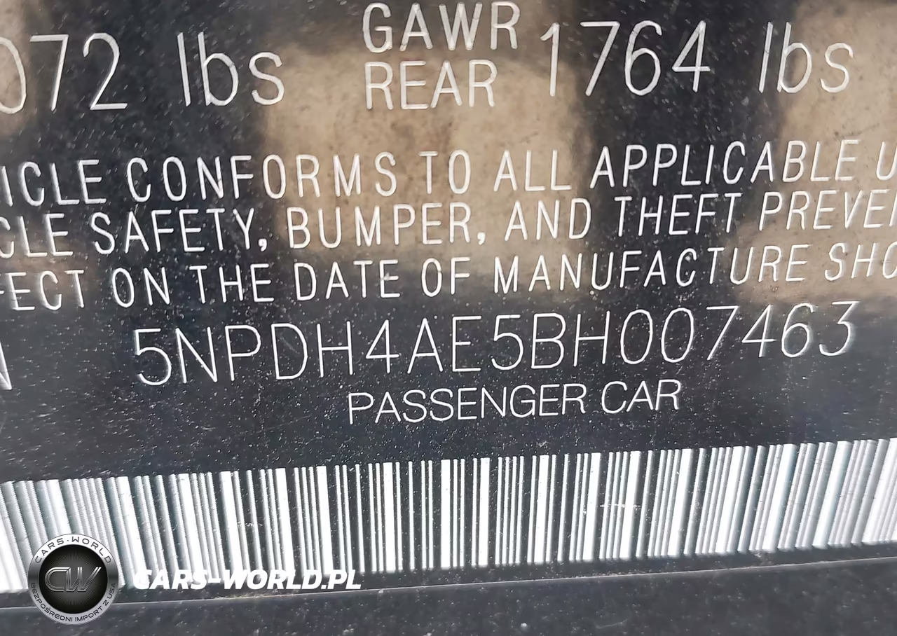 2011 Hyundai Elantra Gls VIN:5NPDH4AE5BH007463 - 9
