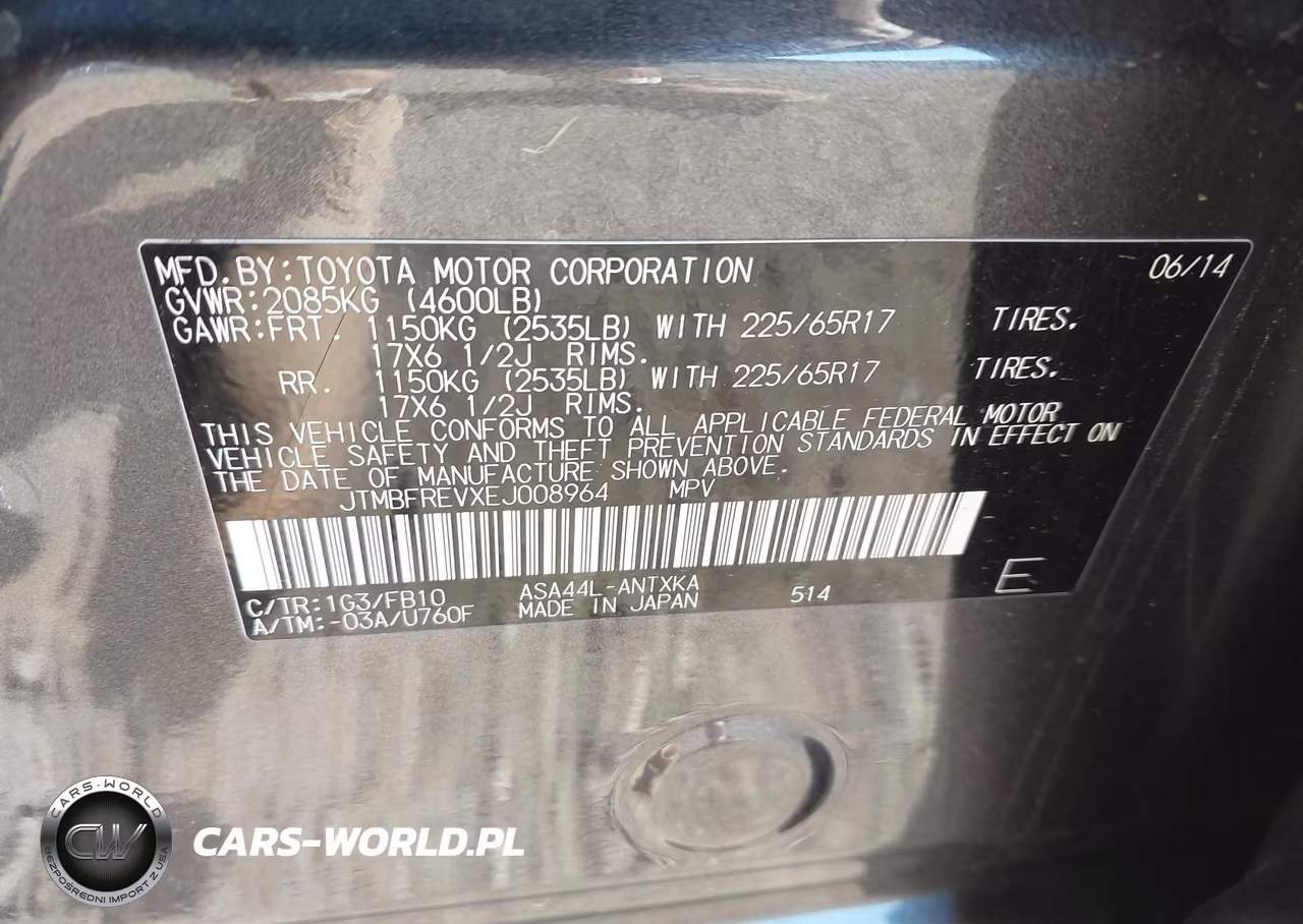 2014 Toyota Rav4 Le VIN:JTMBFREVXEJ008964 - 9