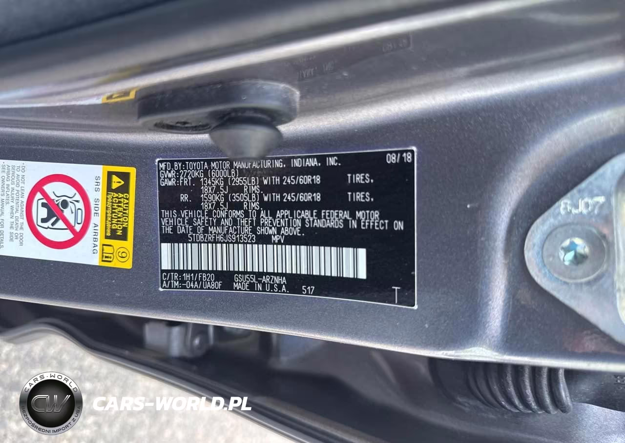 2018 Toyota Highlander Le VIN:5TDBZRFH6JS913523 - 9