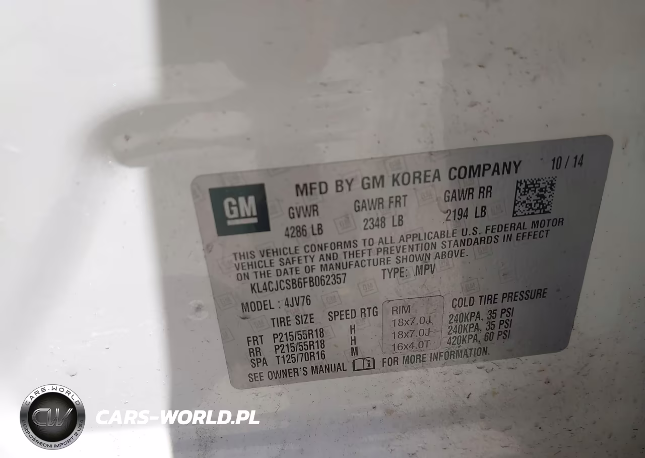 2015 Buick Encore Leather VIN:KL4CJCSB6FB062357 - 9