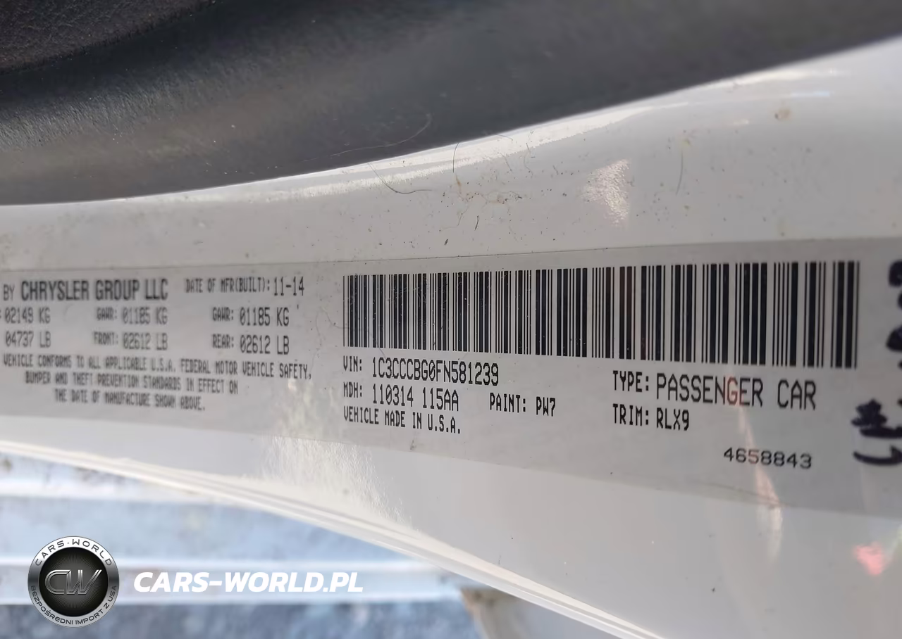 2015 Chrysler 200 S VIN:1C3CCCBG0FN581239 - 9