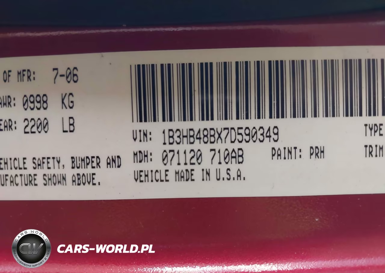 2007 Dodge Caliber Sxt VIN:1B3HB48BX7D590349 - 9