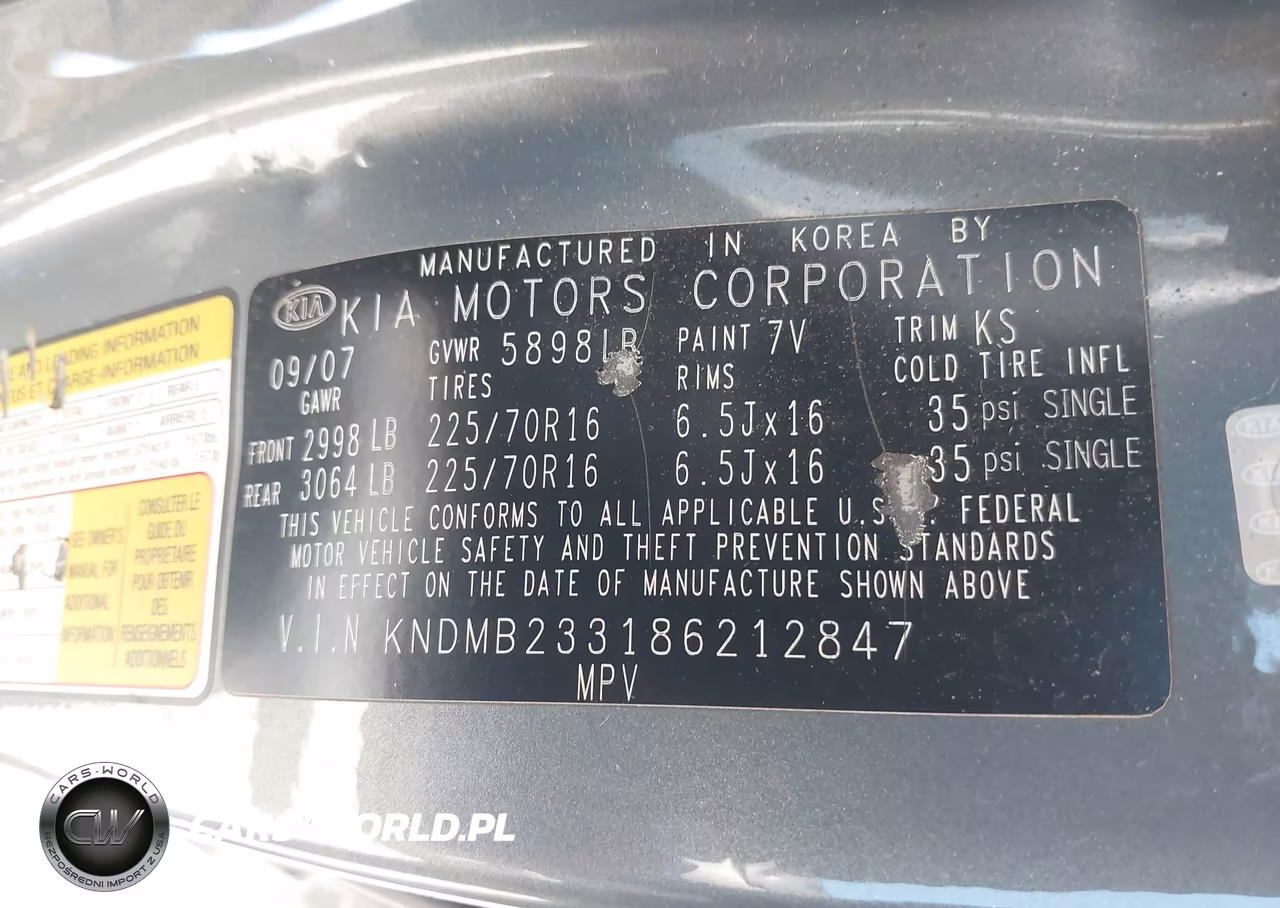 2008 Kia Sedona Lx VIN:KNDMB233186212847 - 9