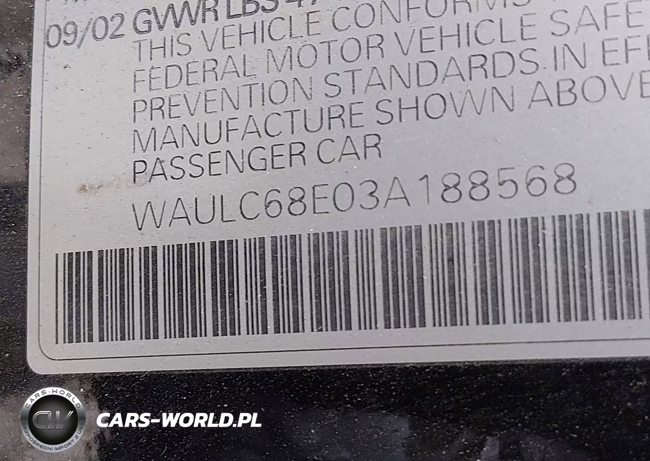 2003 Audi A4 1.8T VIN:WAULC68E03A188568 - 9