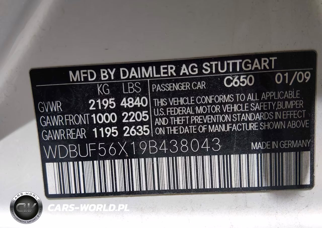 2009 Mercedes-Benz E 350 VIN:WDBUF56X19B438043 - 9