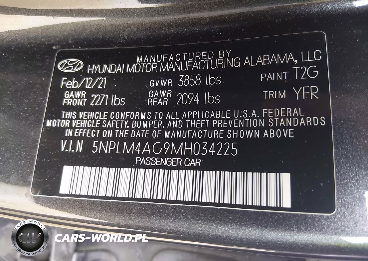 2021 Hyundai Elantra Sel VIN:5NPLM4AG9MH034225 - 9