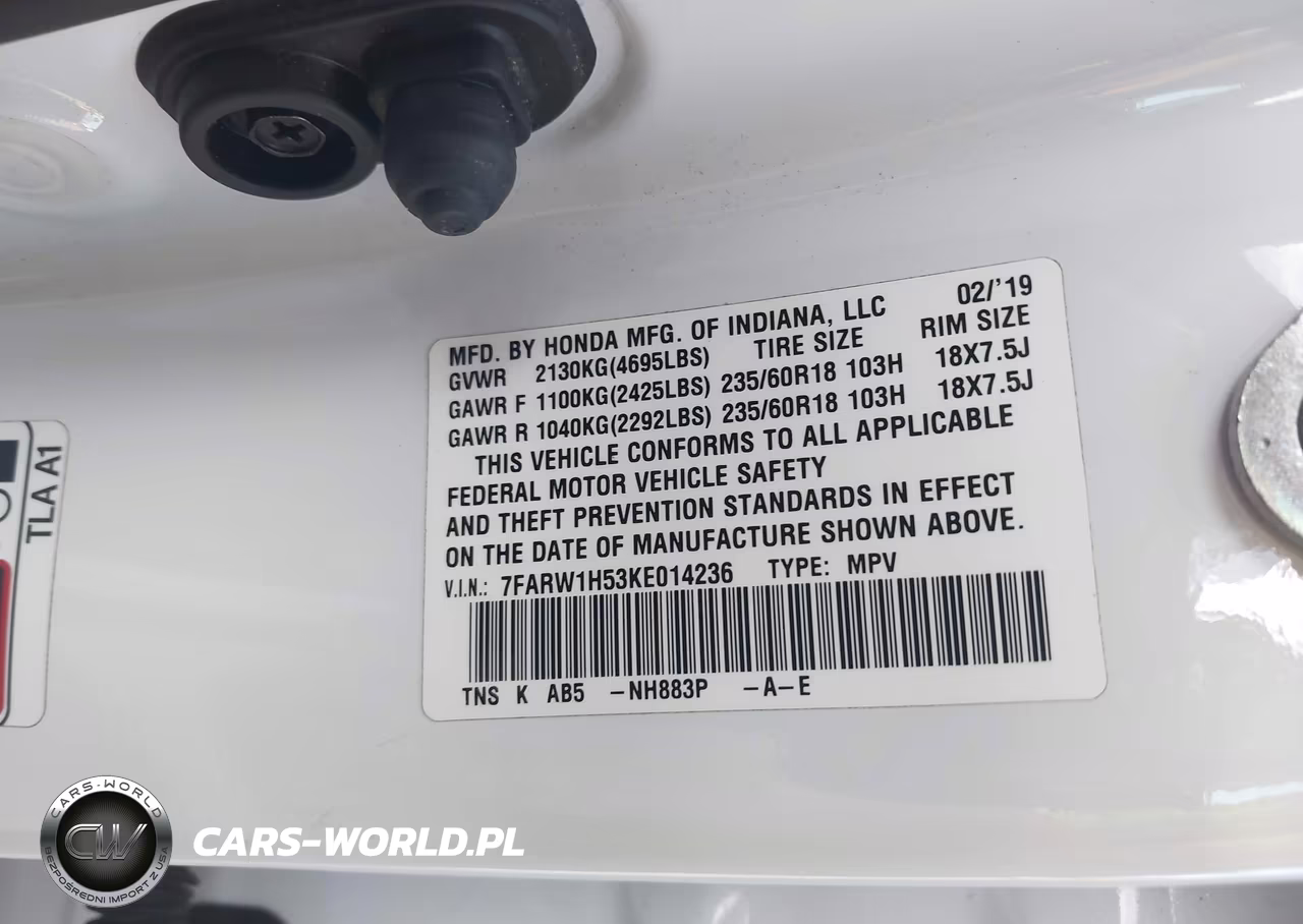 2019 Honda Cr-V Ex VIN:7FARW1H53KE014236 - 9