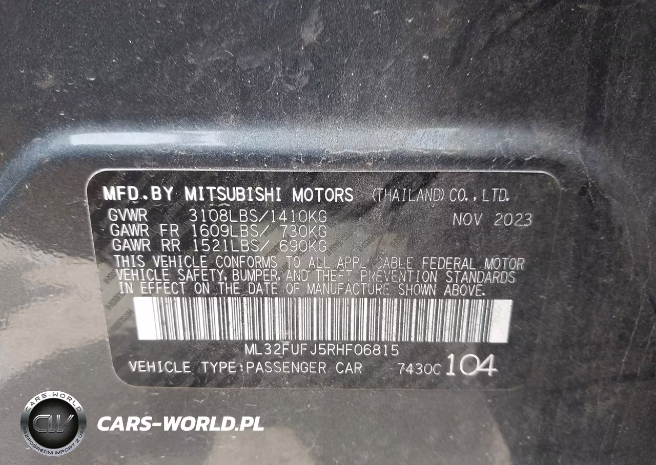 2024 Mitsubishi Mirage G4 Es VIN:ML32FUFJ5RHF06815 - 9
