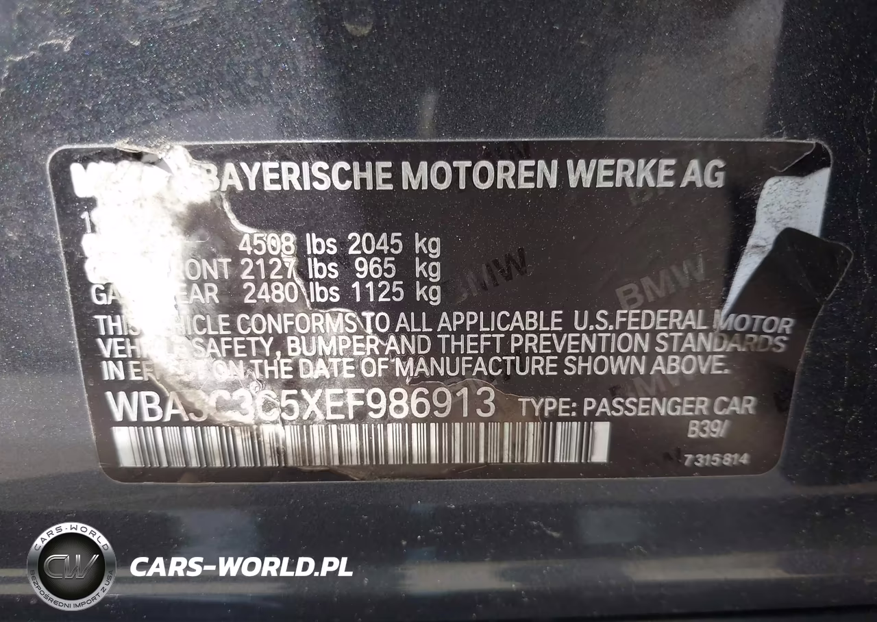 2014 BMW 320I xDrive VIN:WBA3C3C5XEF986913 - 9