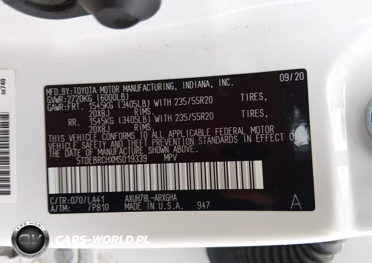 2021 Toyota Highlander Hybrid Platinum VIN:5TDEBRCHXMS019339 - 9