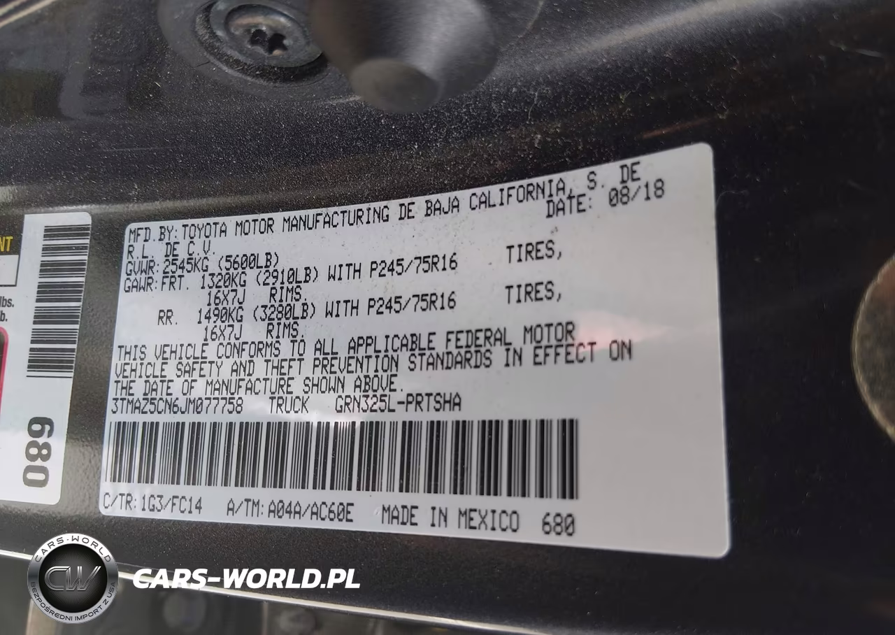 2018 Toyota Tacoma Sr5 V6 VIN:3TMAZ5CN6JM077758 - 9
