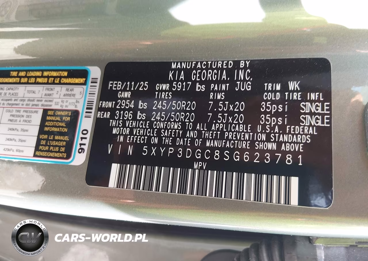 2025 Kia Telluride Ex X-Line VIN:5XYP3DGC8SG623781 - 9