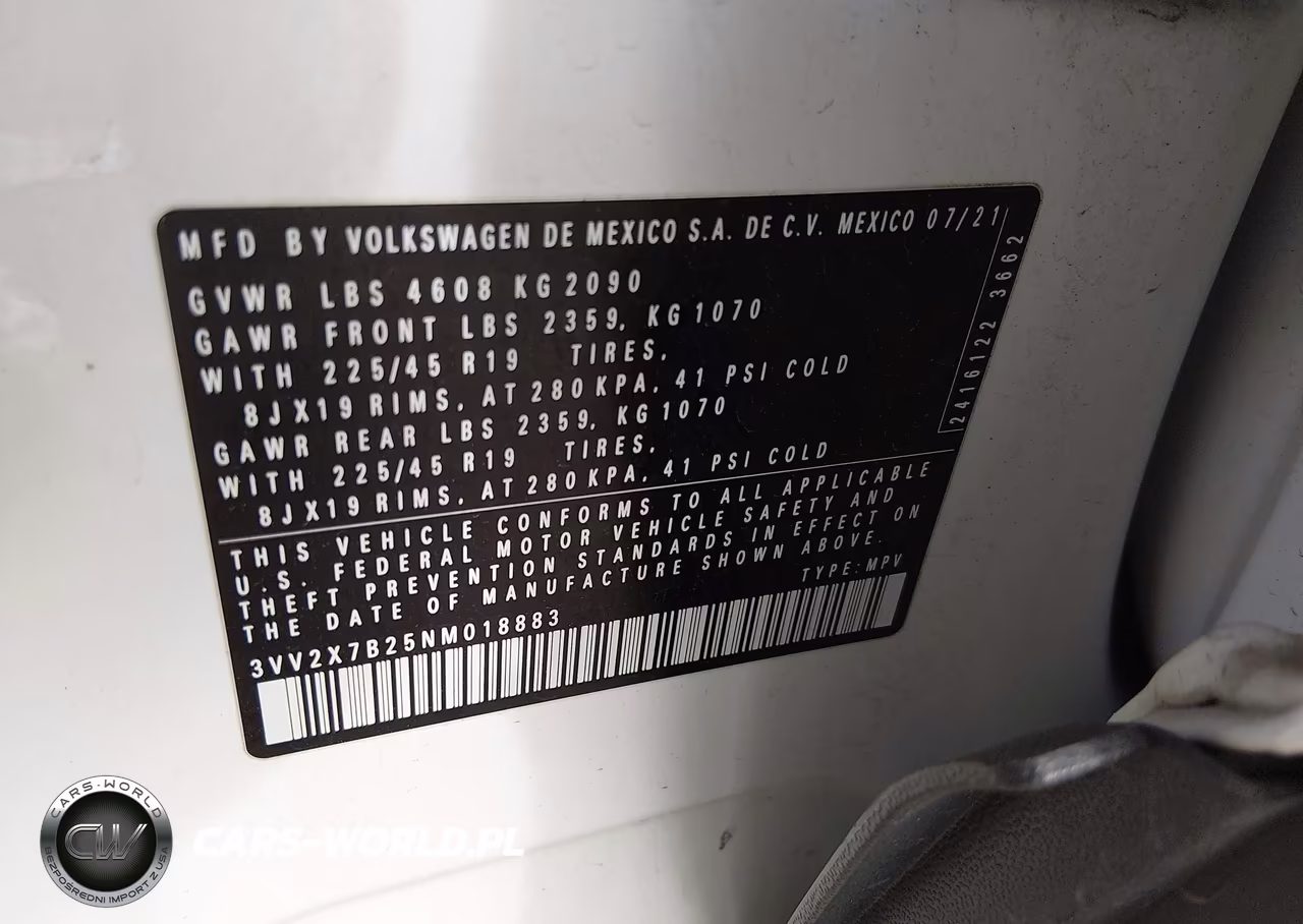 2022 Volkswagen Taos 1.5T Sel VIN:3VV2X7B25NM018883 - 9