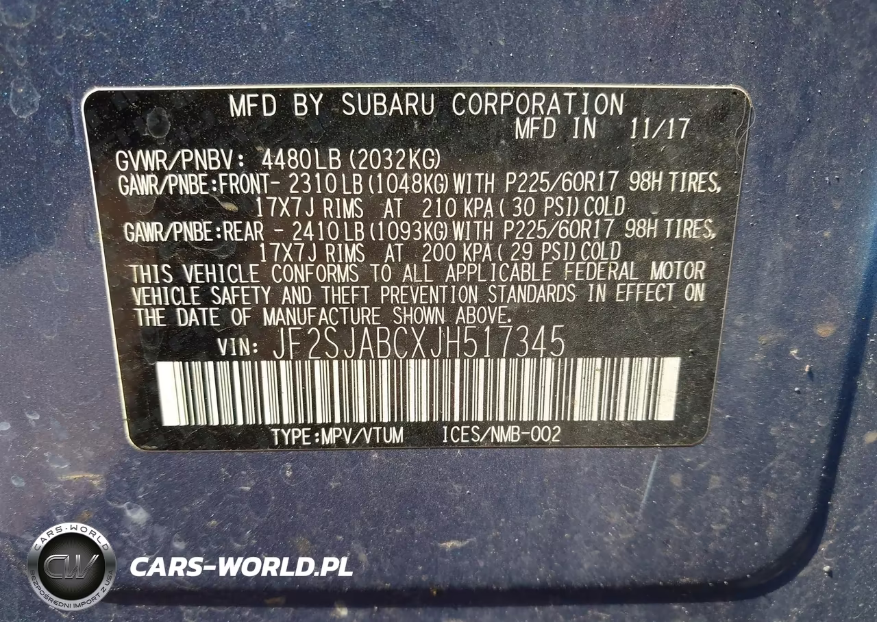 2018 Subaru Forester 2.5I VIN:JF2SJABCXJH517345 - 9