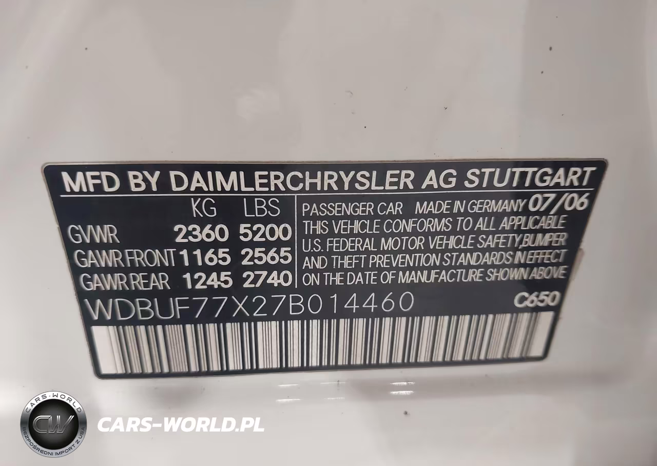 2007 Mercedes-Benz E 63 Amg VIN:WDBUF77X27B014460 - 9