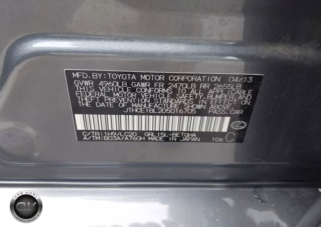 2013 Lexus Gs 350 VIN:JTHCE1BL2D5016705 - 9