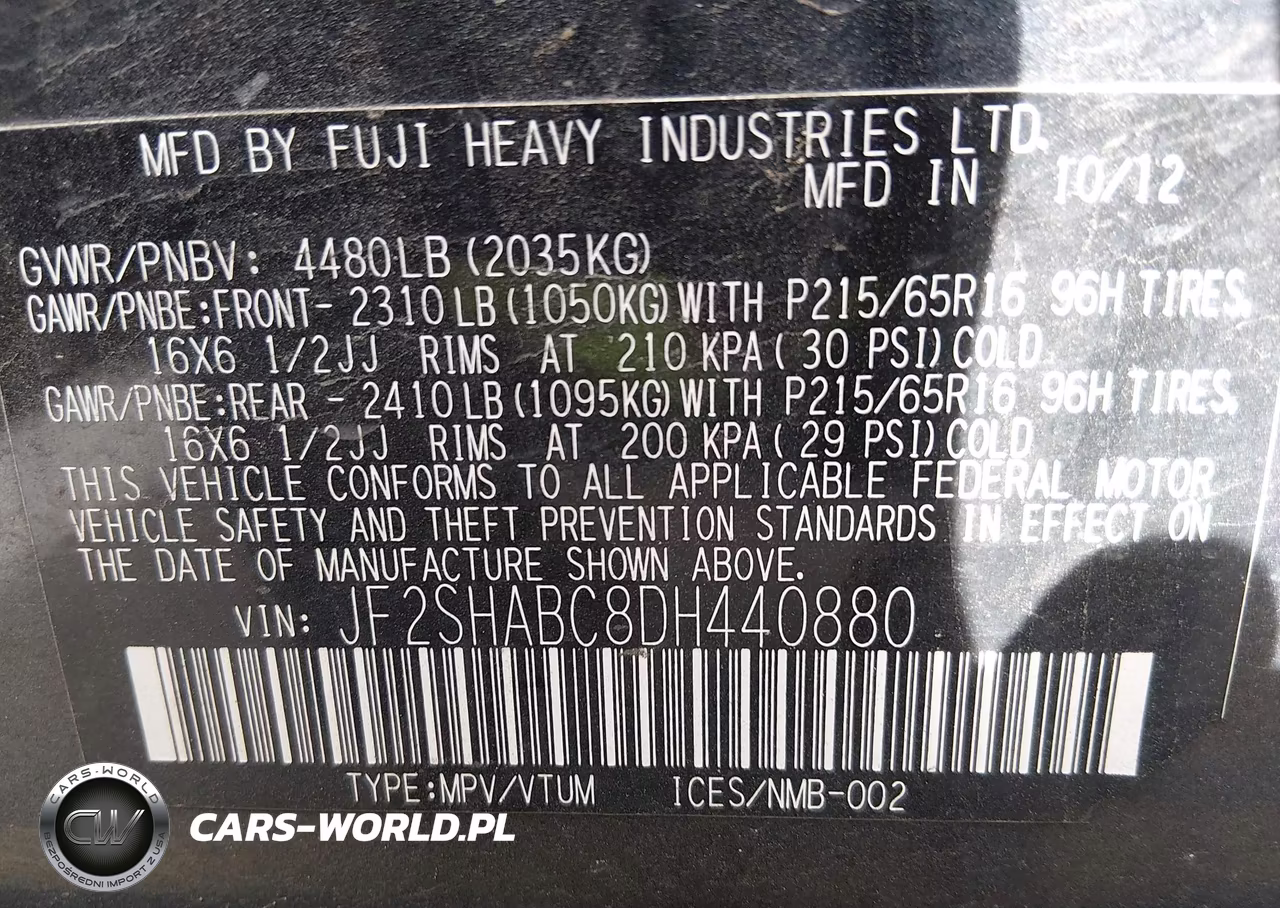 2013 Subaru Forester 2.5X VIN:JF2SHABC8DH440880 - 9