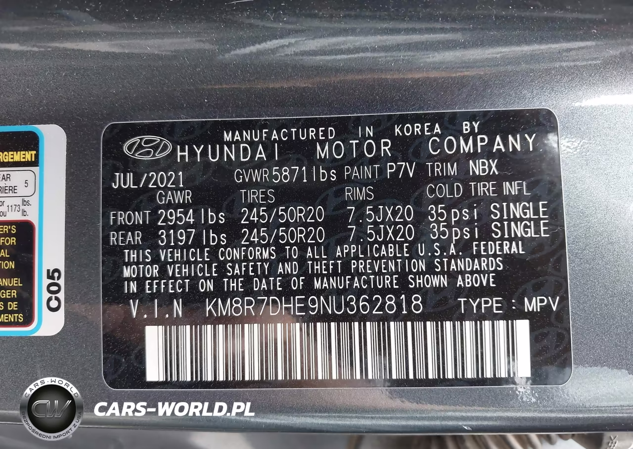 2022 Hyundai Palisade Calligraphy VIN:KM8R7DHE9NU362818 - 9
