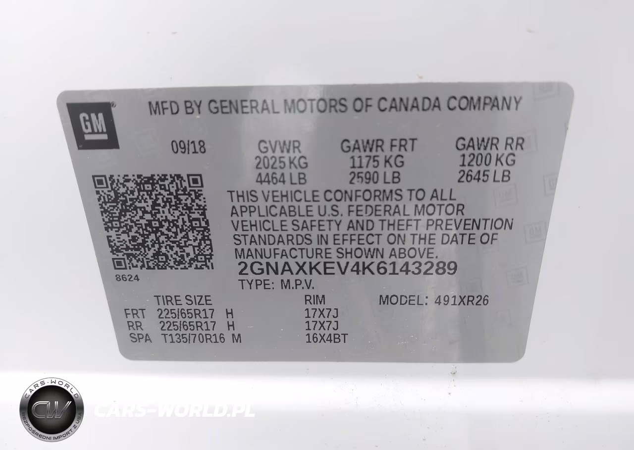 2019 Chevrolet Equinox Lt VIN:2GNAXKEV4K6143289 - 9