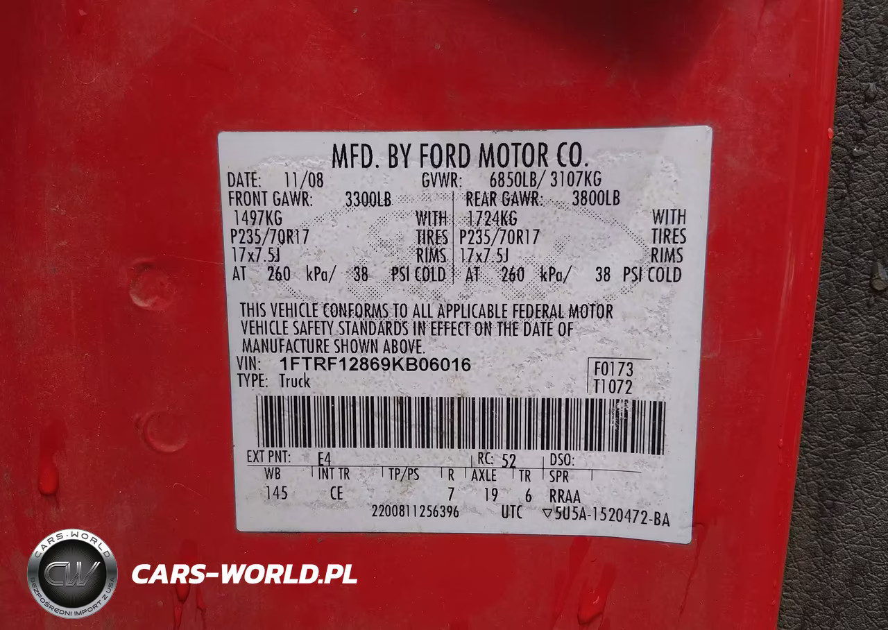 2009 Ford F-150 Xl-Xlt VIN:1FTRF12869KB06016 - 9