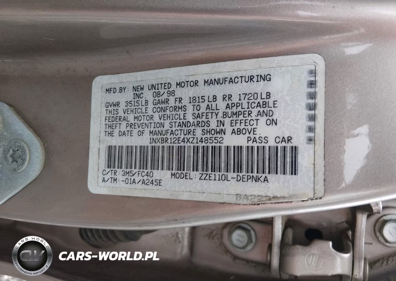 1999 Toyota Corolla Le VIN:1NXBR12E4XZ148552 - 9