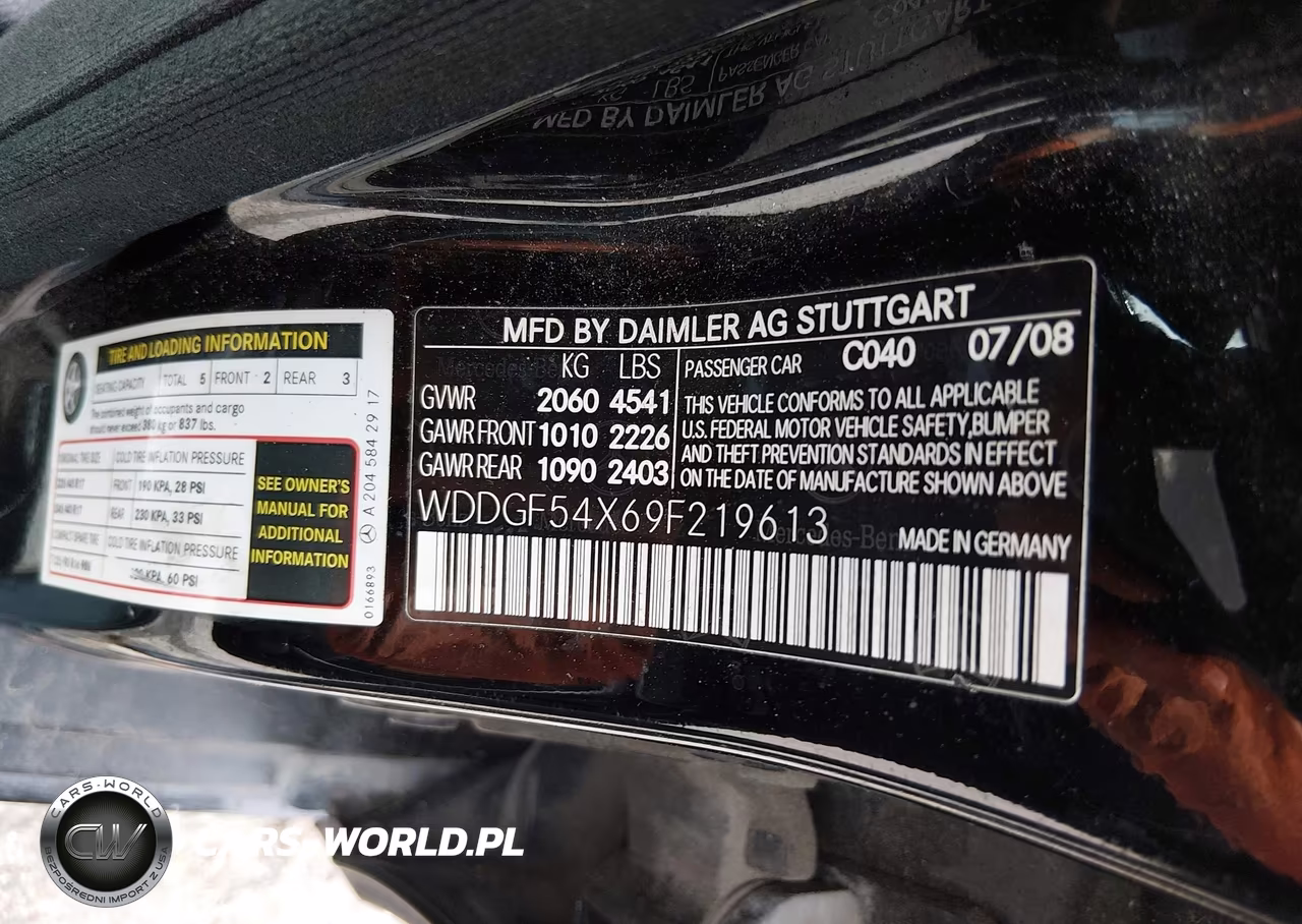 2009 Mercedes-Benz C 300 Sport VIN:WDDGF54X69F219613 - 9
