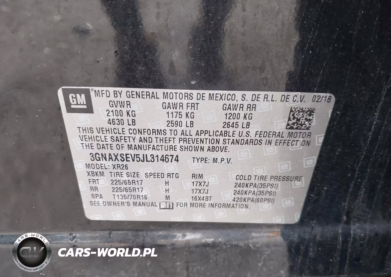 2018 Chevrolet Equinox Lt VIN:3GNAXSEV5JL314674 - 9