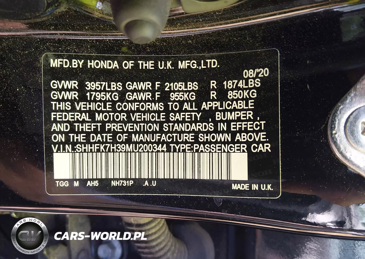 2021 Honda Civic Lx VIN:SHHFK7H39MU200344 - 9