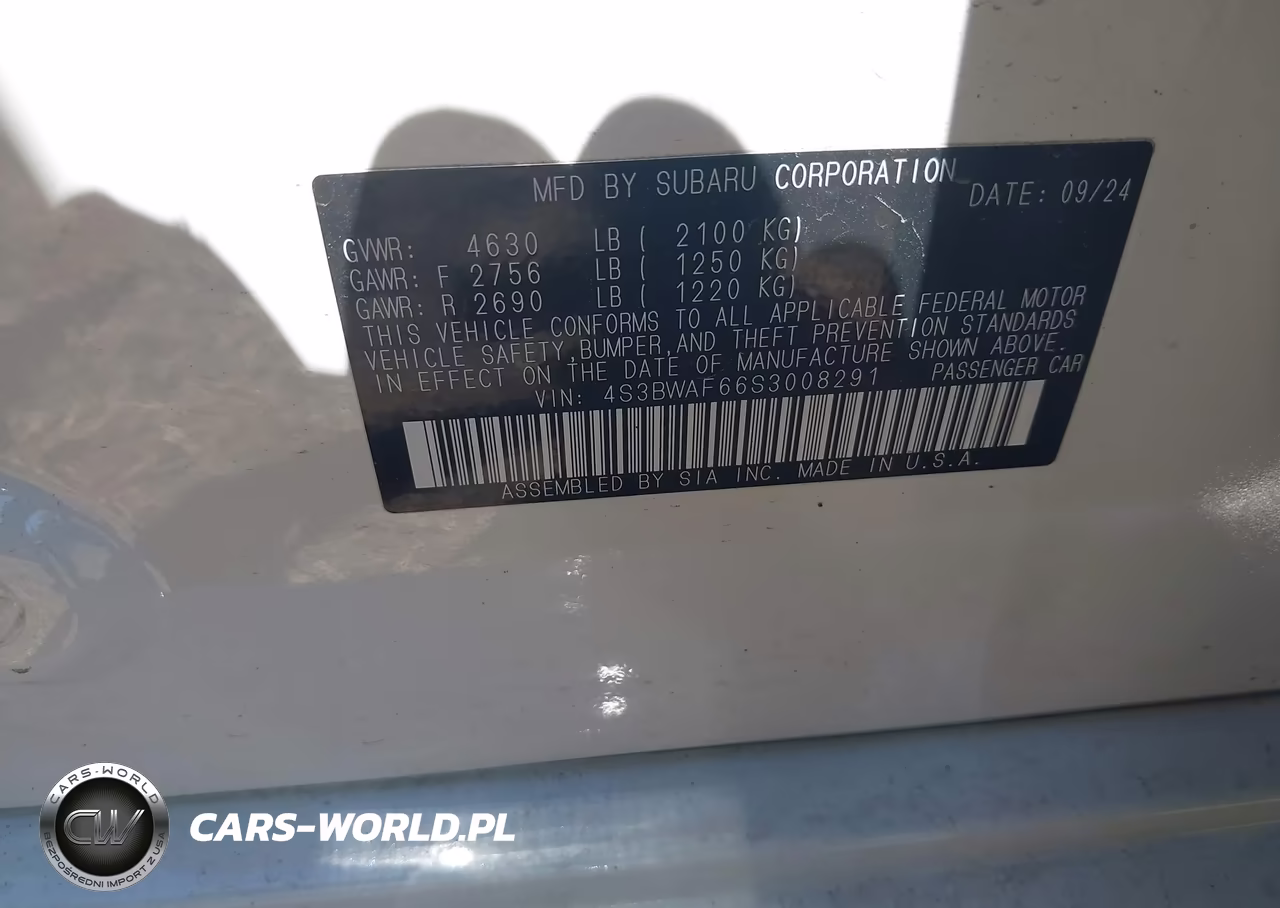 2025 Subaru Legacy Premium VIN:4S3BWAF66S3008291 - 9