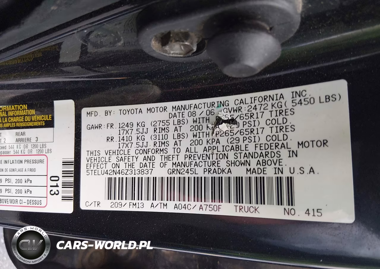 2006 Toyota Tacoma Base V6 VIN:5TELU42N46Z313837 - 9